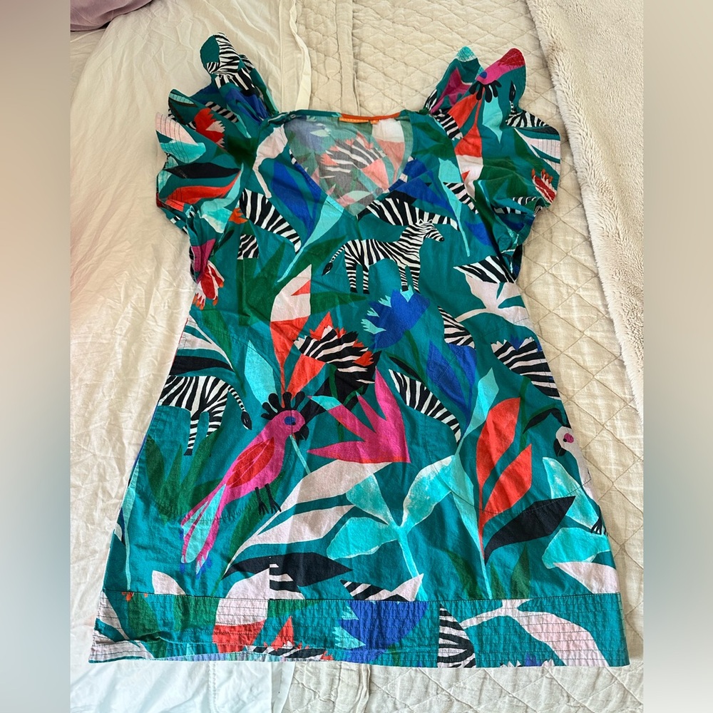 Oliphant Green Birds Dress